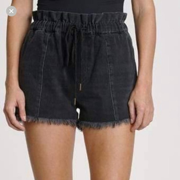 Pistola - NWT Salem Cooper Paperbag Drawstrings Short in Black Size -Small - Picture 3 of 9